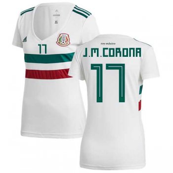 Women's Mexico #17 J.M.Corona Away Soccer Country Jersey