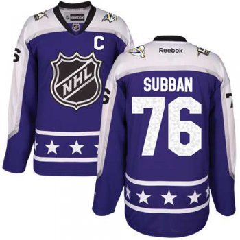 Women's Nashville Predators #76 P.K Subban Purple 2017 All-Star Central Division Stitched NHL Jersey