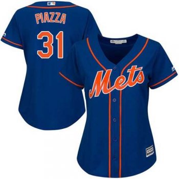 Women's New York Mets #31 Mike Piazza Blue Alternate Stitched MLB Jersey