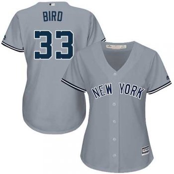 Women's New York Yankees #33 Greg Bird Grey Road Stitched MLB Jersey