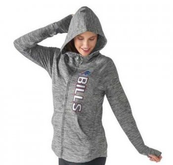 Women's NFL Buffalo Bills G-III 4Her by Carl Banks Recovery Full-Zip Hoodie Heathered Gray