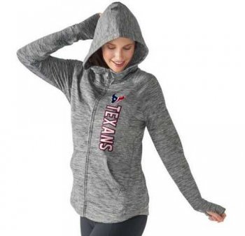 Women's NFL Houston Texans G-III 4Her by Carl Banks Recovery Full-Zip Hoodie Heathered Gray