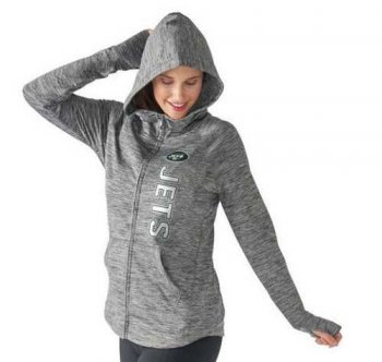 Women's NFL New York Jets G-III 4Her by Carl Banks Recovery Full-Zip Hoodie Heathered Gray