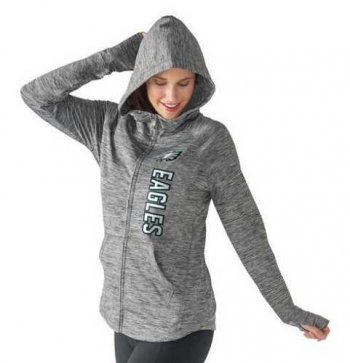 Women's NFL Philadelphia Eagles G-III 4Her by Carl Banks Recovery Full-Zip Hoodie Heathered Gray