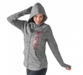 Women's NFL Tampa Bay Buccaneers G-III 4Her by Carl Banks Recovery Full-Zip Hoodie Heathered Gray