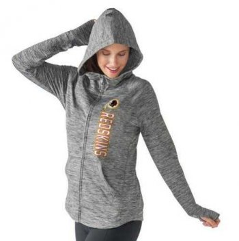 Women's NFL Washington Redskins G-III 4Her by Carl Banks Recovery Full-Zip Hoodie Heathered Gray