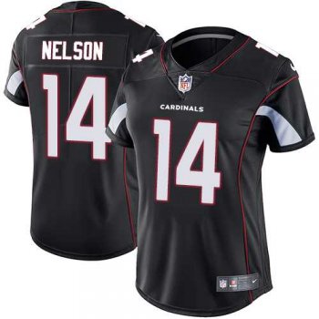 Women's Nike Arizona Cardinals #14 J.J. Nelson Black Alternate Stitched NFL Vapor Untouchable Limited Jersey