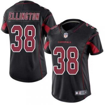 Women's Nike Arizona Cardinals #38 Andre Ellington Black Stitched NFL Limited Rush Jersey