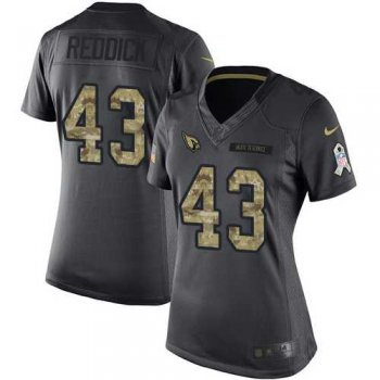 Women's Nike Arizona Cardinals #43 Haason Reddick Black Stitched NFL Limited 2016 Salute to Service Jersey