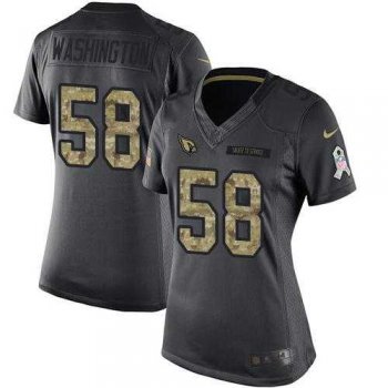 Women's Nike Arizona Cardinals #58 Daryl Washington Anthracite Stitched NFL Limited 2016 Salute to Service Jersey