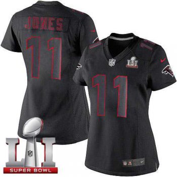 Women's Nike Atlanta Falcons #11 Julio Jones Black Impact Super Bowl LI 51 Stitched NFL Limited Jersey