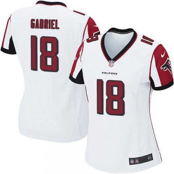 Women's Nike Atlanta Falcons #18 Taylor Gabriel White Stitched NFL Elite Jersey