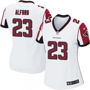 Women's Nike Atlanta Falcons #23 Robert Alford White Stitched NFL Elite Jersey