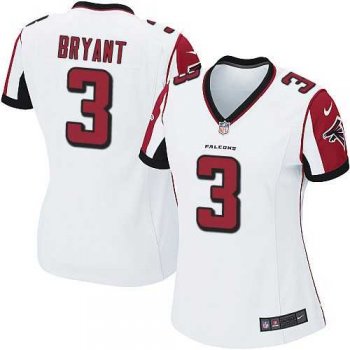 Women's Nike Atlanta Falcons #3 Matt Bryant White Stitched NFL Elite Jersey