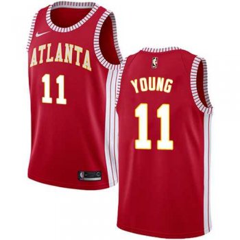 Women's Nike Atlanta Hawks #11 Trae Young Red NBA Swingman Statement Edition Jersey