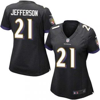 Women's Nike Baltimore Ravens #21 Tony Jefferson Black Alternate Stitched NFL New Elite Jersey