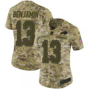 Women's Nike Buffalo Bills #13 Kelvin Benjamin Camo Stitched NFL Limited 2018 Salute to Service Jersey