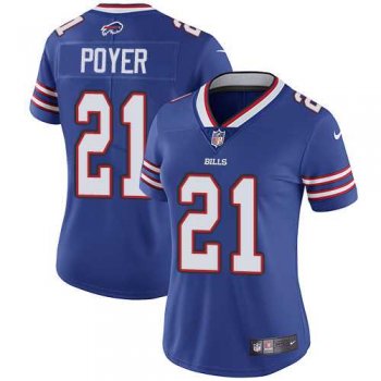 Women's Nike Buffalo Bills #21 Jordan Poyer Royal Blue Team Color Stitched NFL Vapor Untouchable Limited Jersey