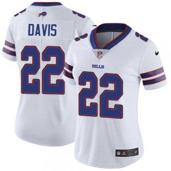 Women's Nike Buffalo Bills #22 Vontae Davis White Stitched NFL Vapor Untouchable Limited Jersey