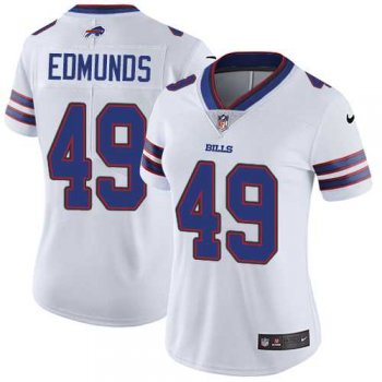 Women's Nike Buffalo Bills #49 Tremaine Edmunds White Stitched NFL Vapor Untouchable Limited Jersey