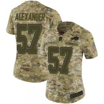 Women's Nike Buffalo Bills #57 Lorenzo Alexander Camo Stitched NFL Limited 2018 Salute to Service Jersey