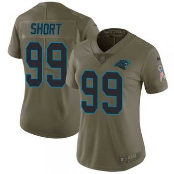 Women's Nike Carolina Panthers #99 Kawann Short Olive Stitched NFL Limited 2017 Salute to Service Jersey