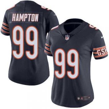 Women's Nike Chicago Bears #99 Dan Hampton Navy Blue Stitched NFL Limited Rush Jersey