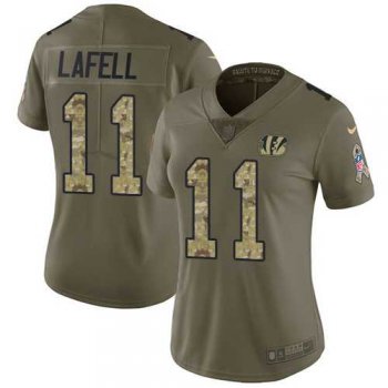 Women's Nike Cincinnati Bengals #11 Brandon LaFell Olive Camo Stitched NFL Limited 2017 Salute to Service Jersey