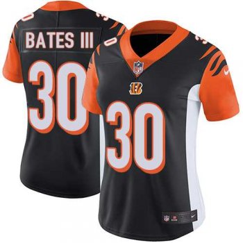 Women's Nike Cincinnati Bengals #30 Jessie Bates III Black Team Color Stitched NFL Vapor Untouchable Limited Jersey