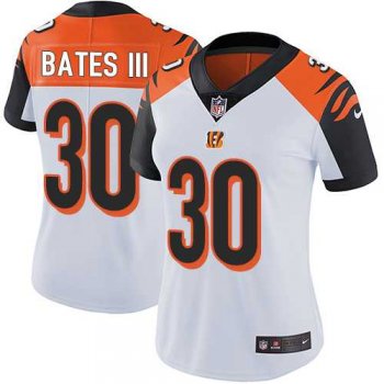 Women's Nike Cincinnati Bengals #30 Jessie Bates III White Stitched NFL Vapor Untouchable Limited Jersey