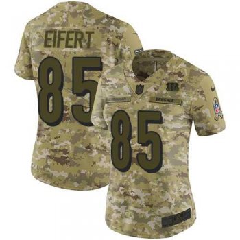 Women's Nike Cincinnati Bengals #85 Tyler Eifert Camo Stitched NFL Limited 2018 Salute to Service Jersey