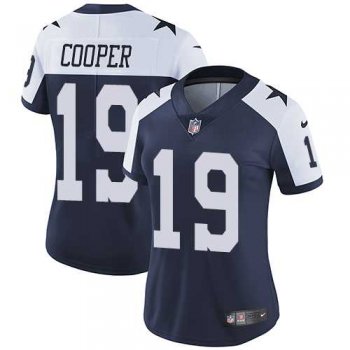 Women's Nike Dallas Cowboys #19 Amari Cooper Navy Blue Thanksgiving Stitched NFL Vapor Untouchable Limited Jersey