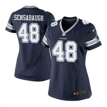 Women's Nike Dallas Cowboys #48 Daryl Johnston Navy Blue Team Color Stitched NFL Elite Jersey