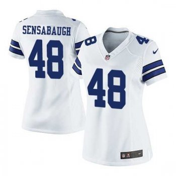 Women's Nike Dallas Cowboys #48 Daryl Johnston White Stitched NFL Elite Jersey