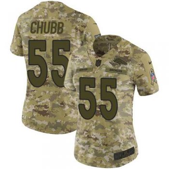 Women's Nike Denver Broncos #55 Bradley Chubb Camo Stitched NFL Limited 2018 Salute to Service Jersey