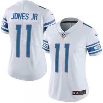 Women's Nike Detroit Lions #11 Marvin Jones Jr White Stitched NFL Limited Jersey