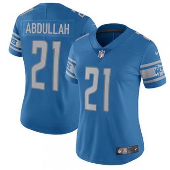 Women's Nike Detroit Lions #21 Ameer Abdullah Light Blue Team Color Stitched NFL Limited Jersey