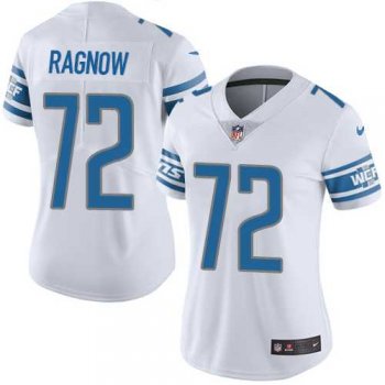 Women's Nike Detroit Lions #72 Frank Ragnow Road Vapor Untouchable White Limited NFL