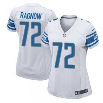 Women's Nike Detroit Lions #72 Frank Ragnow Road White Game NFL