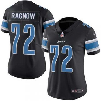 Women's Nike Detroit Lions #72 Frank Ragnow Rush Vapor Untouchable Black Limited NFL