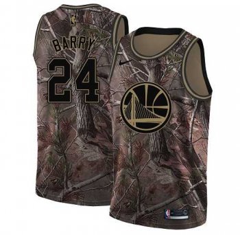 Women's Nike Golden State Warriors #24 Rick Barry Camo NBA Swingman Realtree Collection Jersey