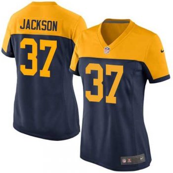 Women's Nike Green Bay Packers #37 Josh Jackson Navy Blue Alternate Stitched NFL New Limited Jersey