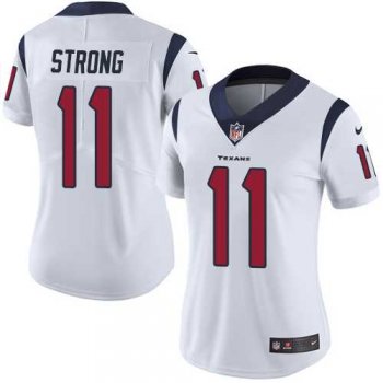 Women's Nike Houston Texans #11 Jaelen Strong White Stitched NFL Vapor Untouchable Limited Jersey