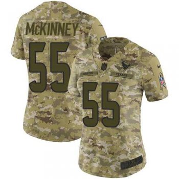 Women's Nike Houston Texans #55 Benardrick McKinney Camo Stitched NFL Limited 2018 Salute to Service Jersey