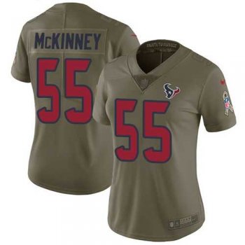 Women's Nike Houston Texans #55 Benardrick McKinney Olive Stitched NFL Limited 2017 Salute to Service Jersey