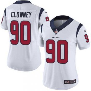 Women's Nike Houston Texans #90 Jadeveon Clowney White Stitched NFL Vapor Untouchable Limited Jersey