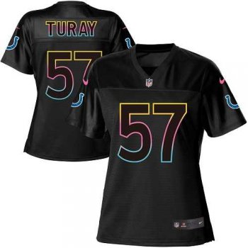 Women's Nike Indianapolis Colts #57 Kemoko Turay Black NFL Fashion Game Jersey