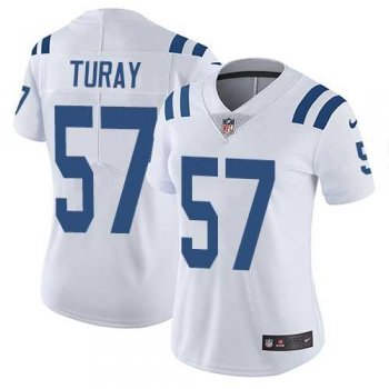 Women's Nike Indianapolis Colts #57 Kemoko Turay White Stitched NFL Vapor Untouchable Limited Jersey