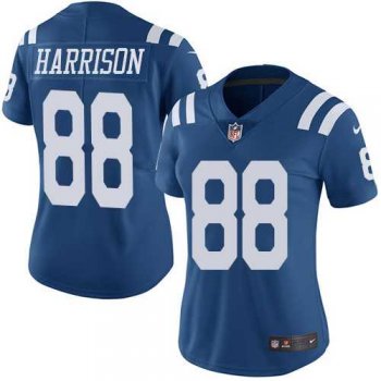 Women's Nike Indianapolis Colts #88 Marvin Harrison Royal Blue Stitched NFL Limited Rush Jersey