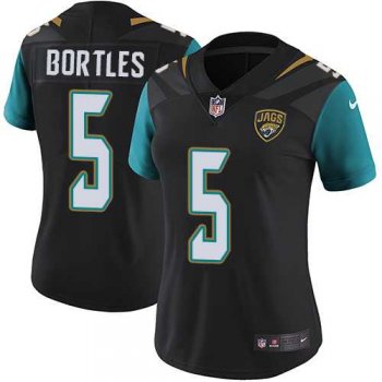 Women's Nike Jacksonville Jaguars #5 Blake Bortles Black Alternate Stitched NFL Vapor Untouchable Limited Jersey